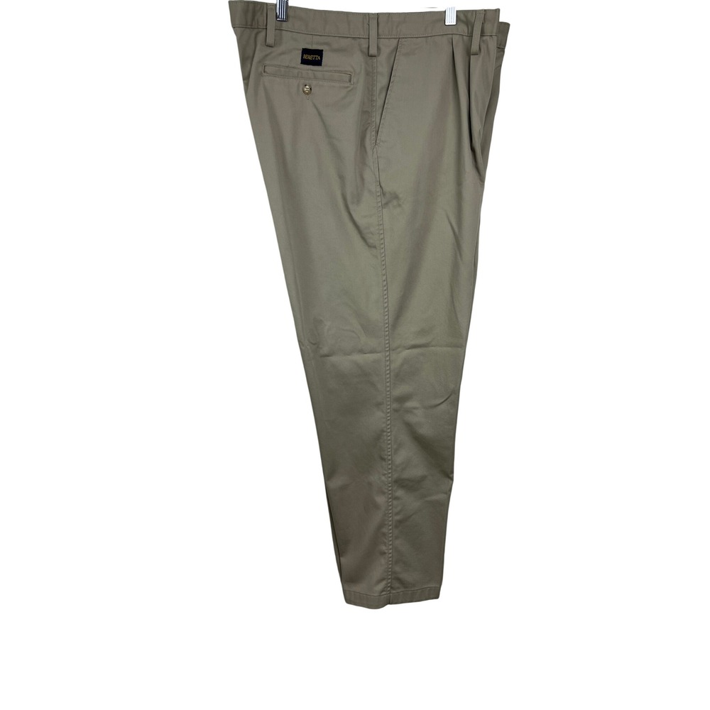 Beretta Chino Pants Mens 42x30 Khaki Pleated Front Cotton Twill Outdoor Casua A9